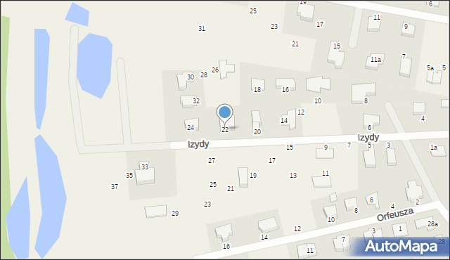 Mierzyn, Izydy, 22, mapa Mierzyn
