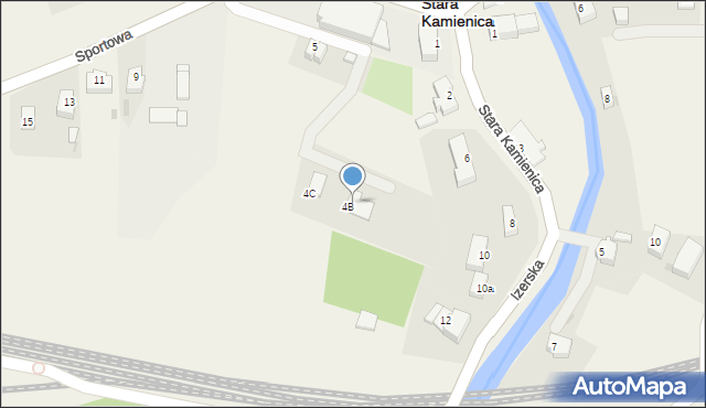 Stara Kamienica, Izerska, 6B, mapa Stara Kamienica