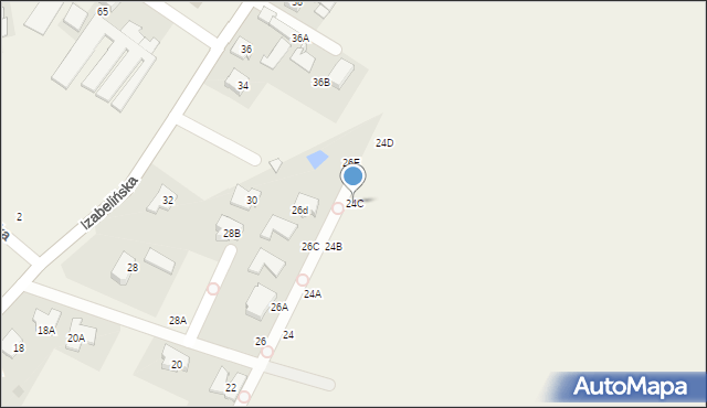 Stare Babice, Izabelińska, 24C, mapa Stare Babice