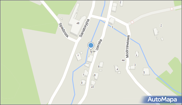 Świeradów-Zdrój, Izerska, 5, mapa Świeradów-Zdrój