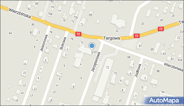 Aleksandrów Łódzki, Jarzębinowa, 2, mapa Aleksandrów Łódzki