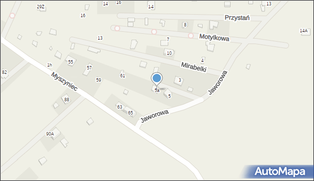 Arciechów, Jaworowa, 5a, mapa Arciechów