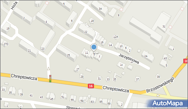 Augustów, Jarzębinowa, 5, mapa Augustów