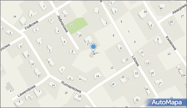 Bartąg, Jaśminowa, 19, mapa Bartąg