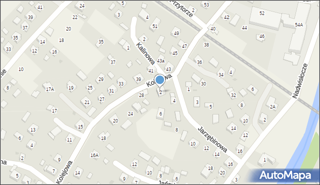 Besko, Jarzębinowa, 2, mapa Besko