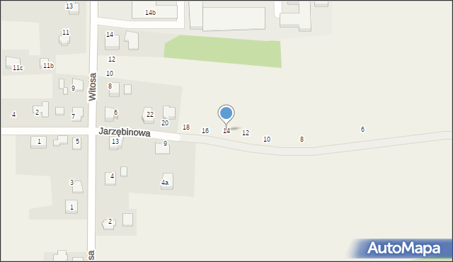 Bestwinka, Jarzębinowa, 14, mapa Bestwinka