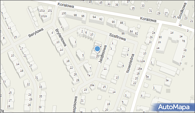 Bezrzecze, Jaspisowa, 10, mapa Bezrzecze
