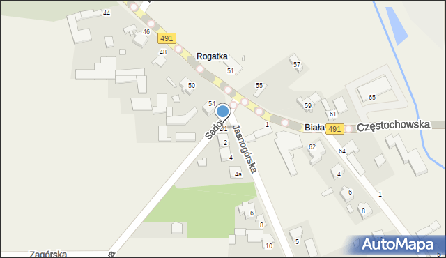 Biała, Jasnogórska, 2/1, mapa Biała