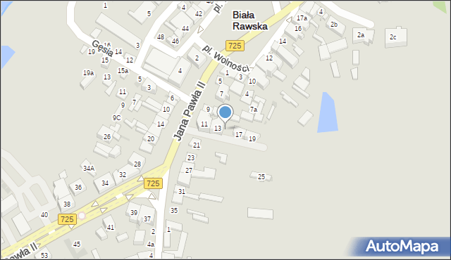 Biała Rawska, Jana Pawła II, 15, mapa Biała Rawska