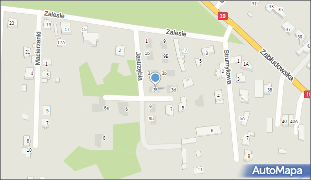 Białystok, Jastrzębia, 3f, mapa Białegostoku