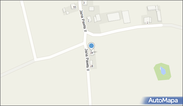 Bielice, Jana Pawła II, 1a, mapa Bielice