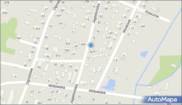 Bielsk Podlaski, Jagiellońska, 74, mapa Bielsk Podlaski