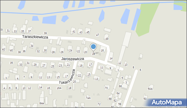Bielsk Podlaski, Jaroszewicza Józefa, 18, mapa Bielsk Podlaski