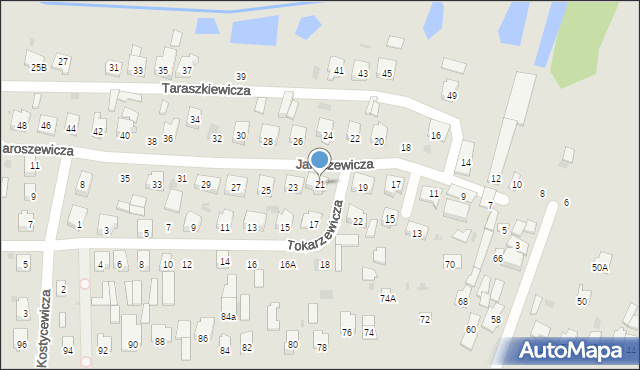 Bielsk Podlaski, Jaroszewicza Józefa, 21, mapa Bielsk Podlaski