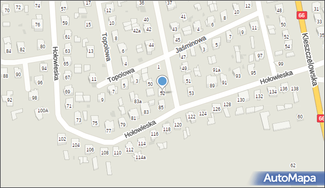 Bielsk Podlaski, Jarzębinowa, 52, mapa Bielsk Podlaski