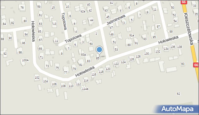 Bielsk Podlaski, Jarzębinowa, 54, mapa Bielsk Podlaski