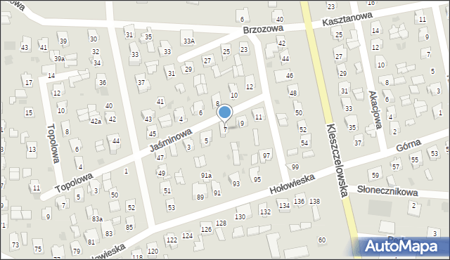 Bielsk Podlaski, Jaśminowa, 7, mapa Bielsk Podlaski