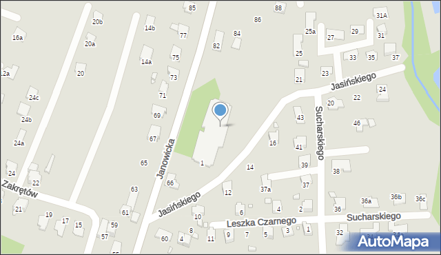 Bielsko-Biała, Jasińskiego Jakuba, 1, mapa Bielsko-Białej