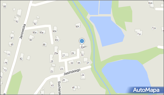 Bielsko-Biała, Jasińskiego Jakuba, 31A, mapa Bielsko-Białej