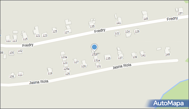 Bielsko-Biała, Jasna Rola, 131b, mapa Bielsko-Białej