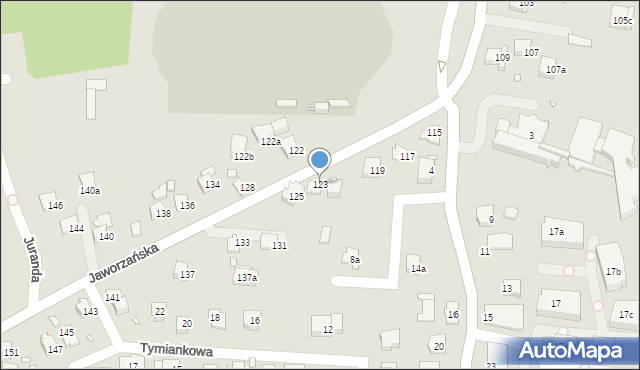 Bielsko-Biała, Jaworzańska, 123, mapa Bielsko-Białej