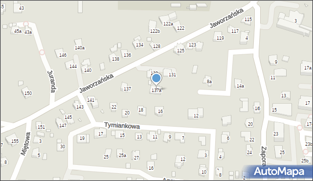 Bielsko-Biała, Jaworzańska, 137a, mapa Bielsko-Białej