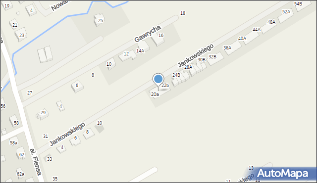 Biernatki, Jankowskiego Stanisława, 20b, mapa Biernatki