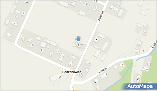 Bodzanowice, Jaronia Jana, 8, mapa Bodzanowice