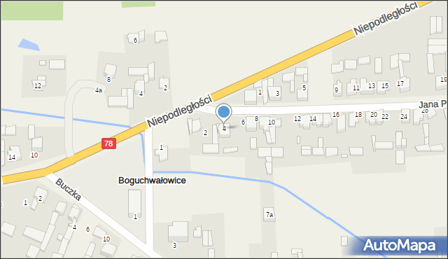 Boguchwałowice, Jana Pawła II, 4, mapa Boguchwałowice