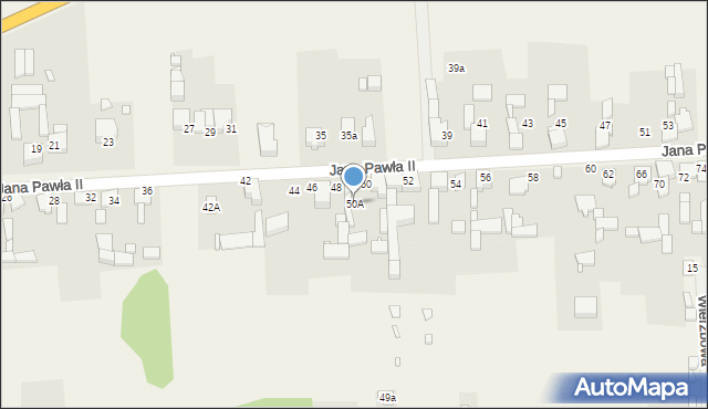 Boguchwałowice, Jana Pawła II, 50A, mapa Boguchwałowice