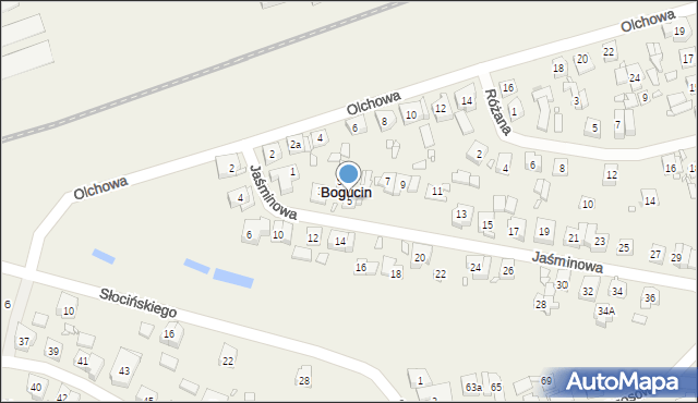 Bogucin, Jaśminowa, 5, mapa Bogucin