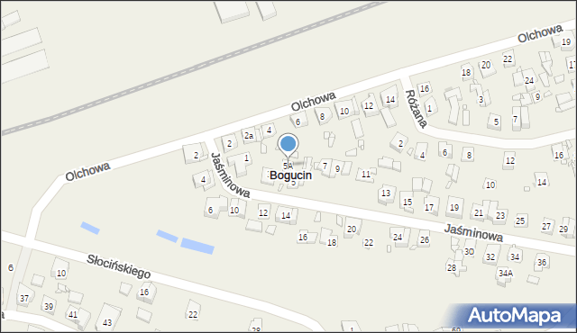 Bogucin, Jaśminowa, 5A, mapa Bogucin