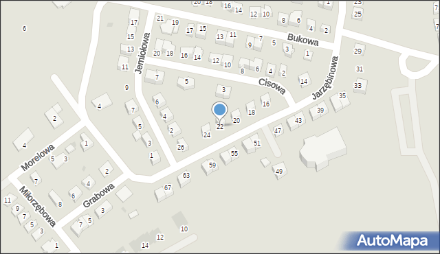 Bolesławiec, Jarzębinowa, 22, mapa Bolesławca