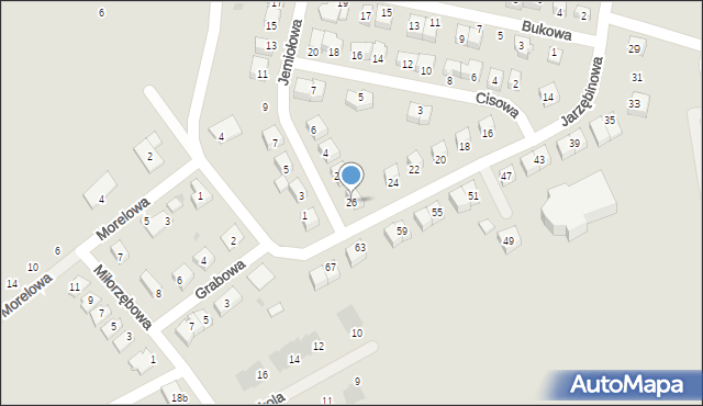 Bolesławiec, Jarzębinowa, 26, mapa Bolesławca