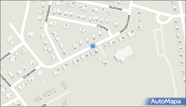 Bolesławiec, Jarzębinowa, 53, mapa Bolesławca