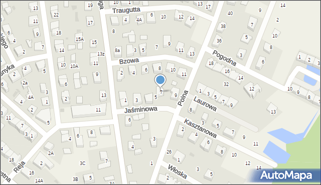 Bolszewo, Jaśminowa, 7, mapa Bolszewo