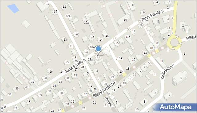 Brańsk, Jana Pawła II, 21, mapa Brańsk