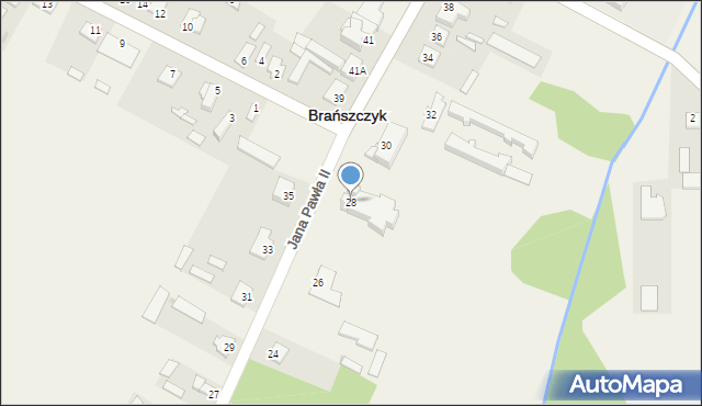 Brańszczyk, Jana Pawła II, 28, mapa Brańszczyk