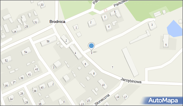 Brodnica, Jarzębinowa, 1, mapa Brodnica