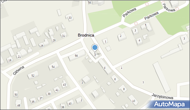 Brodnica, Jarzębinowa, 2, mapa Brodnica