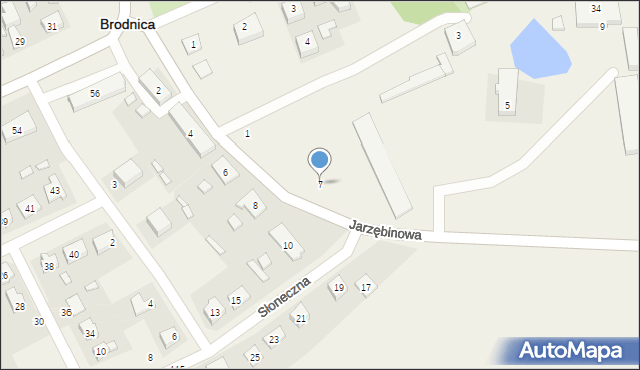 Brodnica, Jarzębinowa, 7, mapa Brodnica