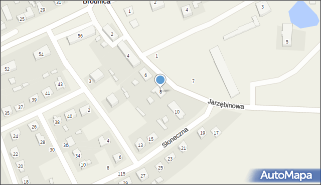 Brodnica, Jarzębinowa, 8, mapa Brodnica