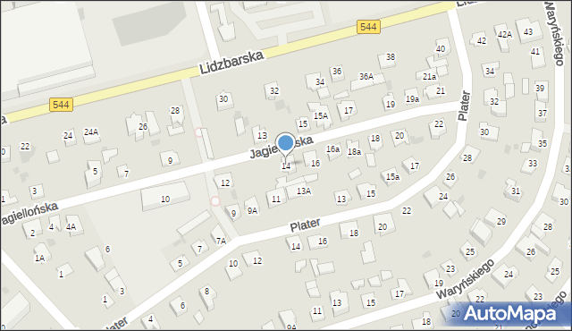 Brodnica, Jagiellońska, 14, mapa Brodnica