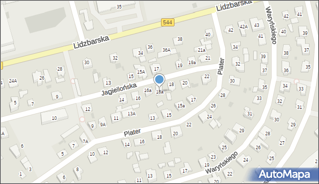 Brodnica, Jagiellońska, 18a, mapa Brodnica