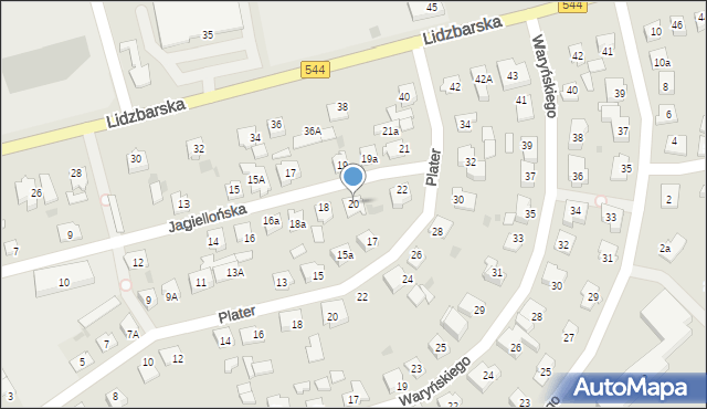 Brodnica, Jagiellońska, 20, mapa Brodnica