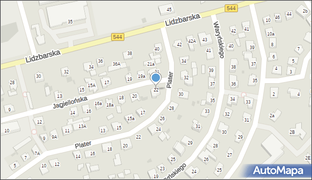 Brodnica, Jagiellońska, 22, mapa Brodnica