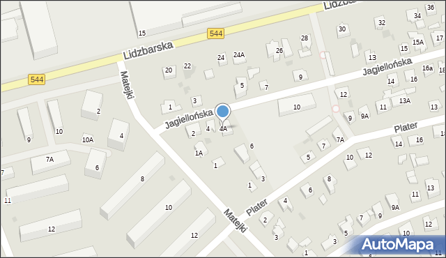 Brodnica, Jagiellońska, 4A, mapa Brodnica
