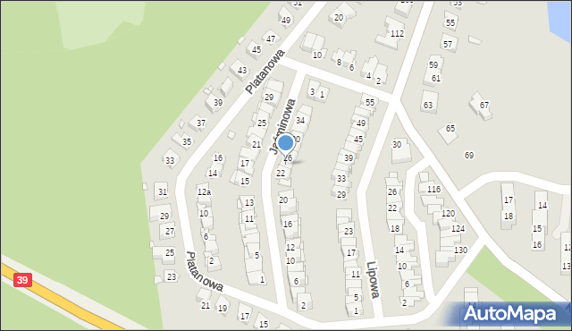 Brzeg, Jaśminowa, 24, mapa Brzeg