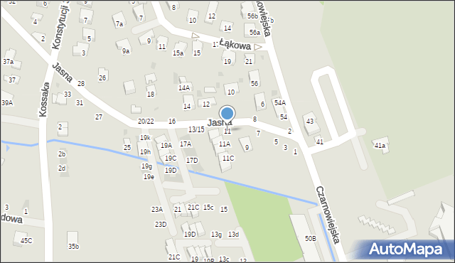 Brzesko, Jasna, 11, mapa Brzesko