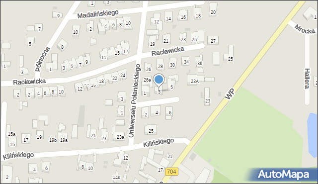 Brzeziny, Jasińskiego Jakuba, 3, mapa Brzeziny